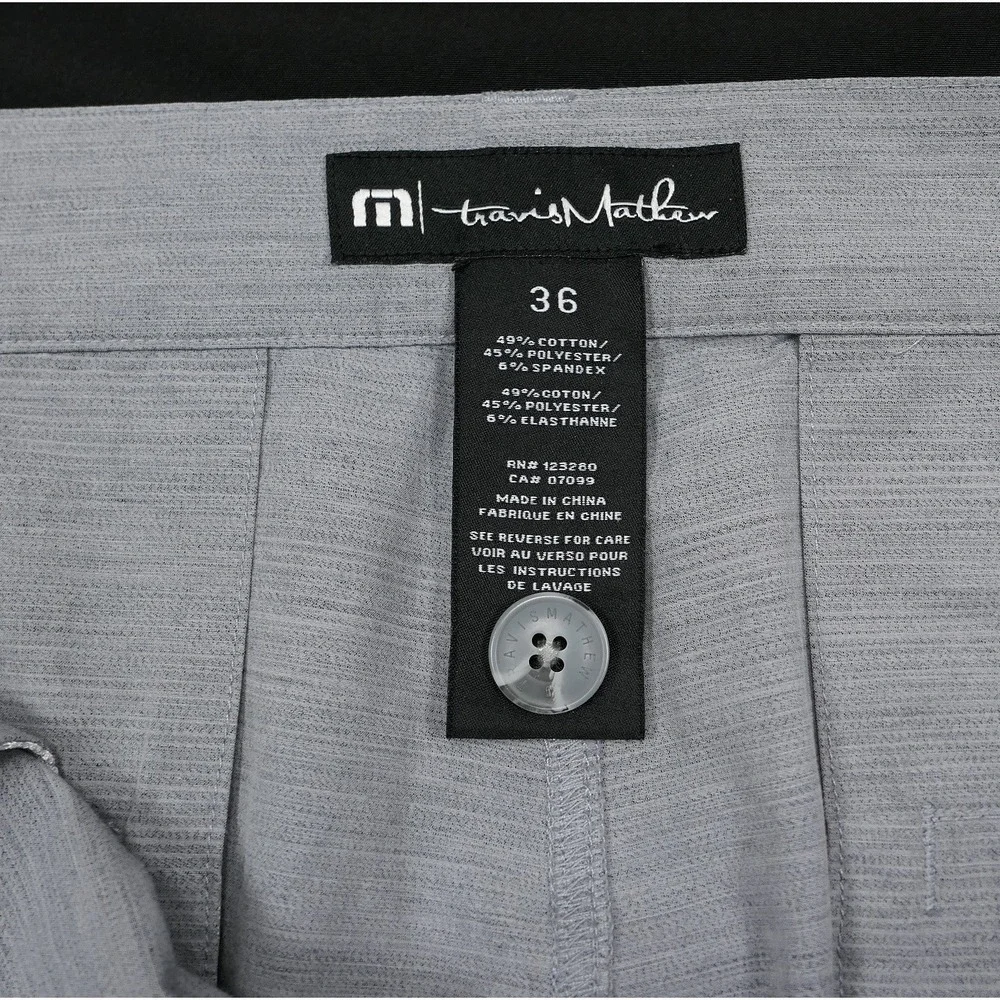 Travis Mathew Mens 36 Grey Pineapple Print Hybrid‎ Golf Shorts Stretch Tropical